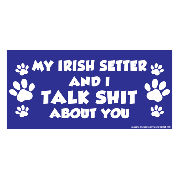 My Irish Setter And I Talk Shit About You 2.75" x 5.75" Rectangle Magnet
