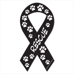Rescue Black Ribbon Magnet