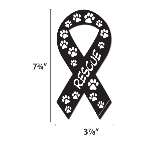 Rescue Black Ribbon Magnet - Image 2