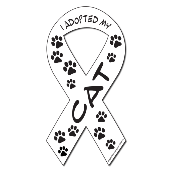 I Adopted My Cat Ribbon Magnet