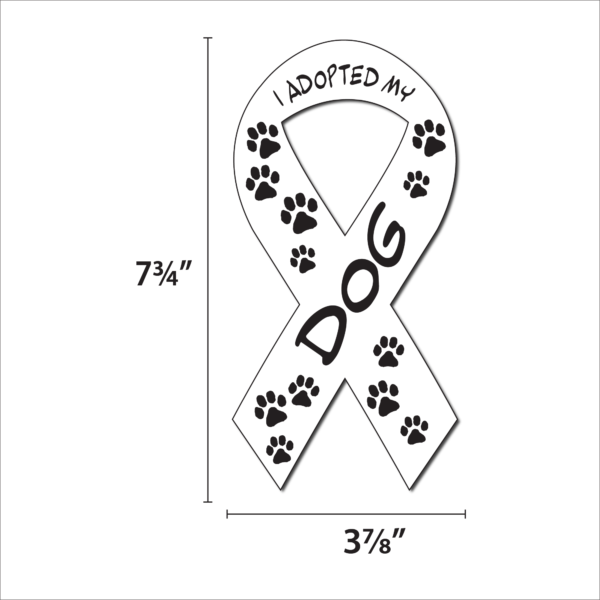 I Adopted My Dog Ribbon Magnet - Image 2