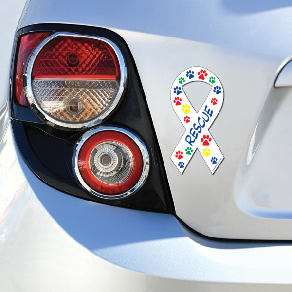 Rescue Rainbow Ribbon Magnet - Image 3