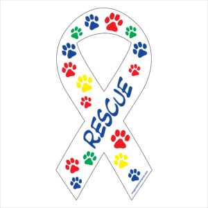 Rescue Rainbow Ribbon Magnet