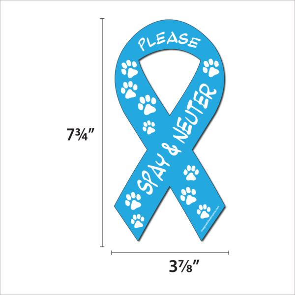 Spay and Neuter Blue Ribbon Magnet - Image 2