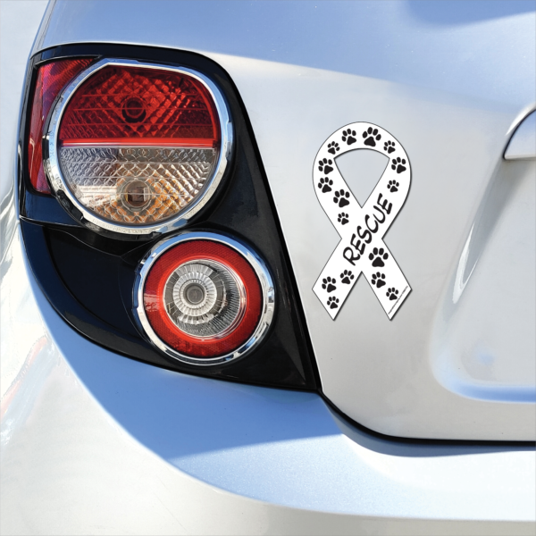 Rescue White Ribbon Magnet - Image 3