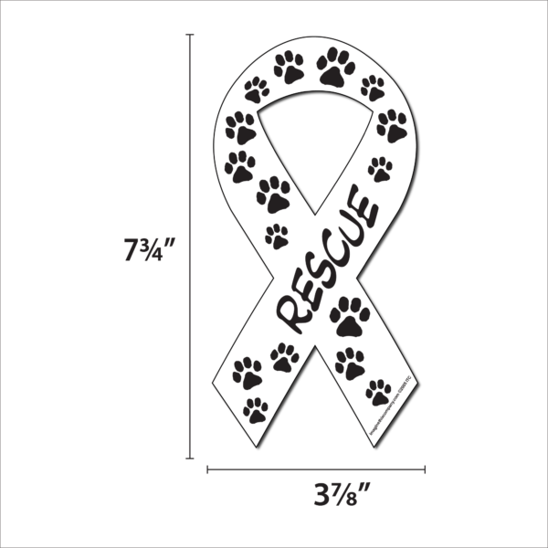 Rescue White Ribbon Magnet - Image 2