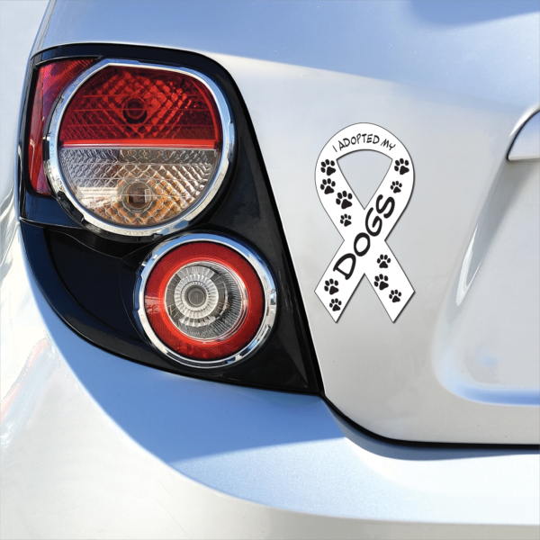 I Adopted My Dogs Ribbon Magnet - Image 3