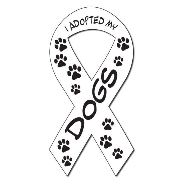 I Adopted My Dogs Ribbon Magnet