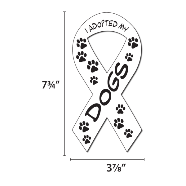 I Adopted My Dogs Ribbon Magnet - Image 2