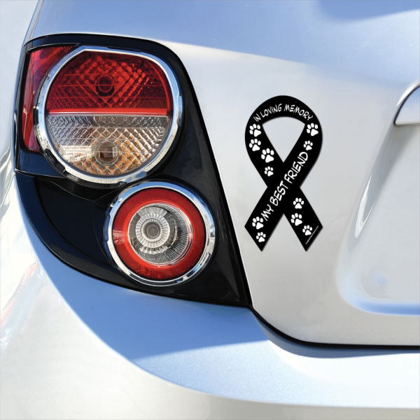 In Loving Memory of My Best Friend Black Ribbon Magnet - Image 3