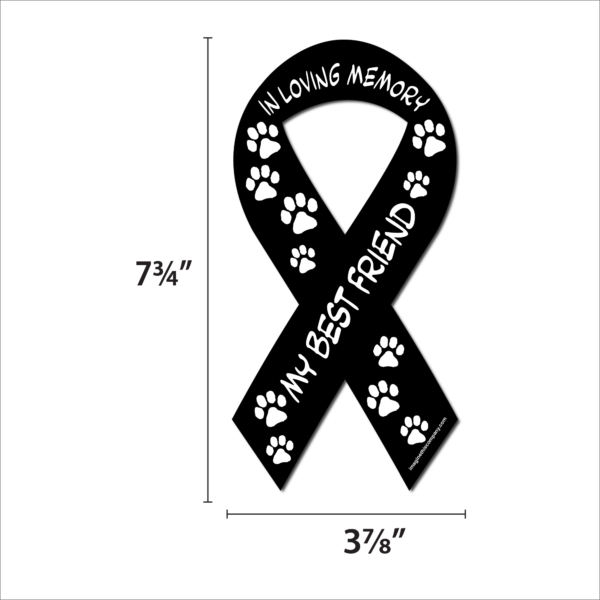 In Loving Memory of My Best Friend Black Ribbon Magnet - Image 2
