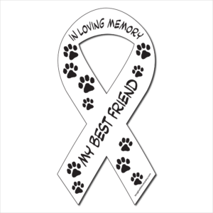 In Loving Memory of My Best Friend White Ribbon Magnet