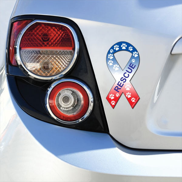 Rescue Red, White, and Blue Ribbon Magnet - Image 3