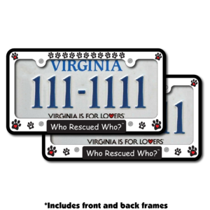 Who Rescued Who License Plate Frame