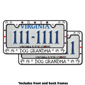 Dog Grandma License Plate Frame