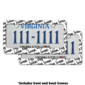 Dog Lover License Plate Frame