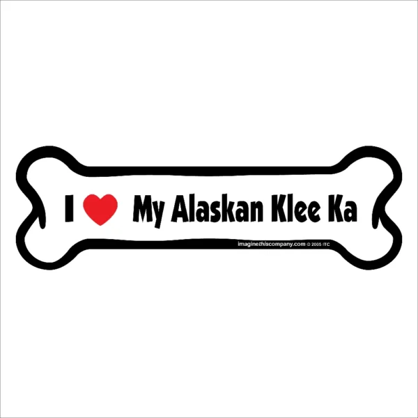 Alaskan Klee Kai Bone Magnet