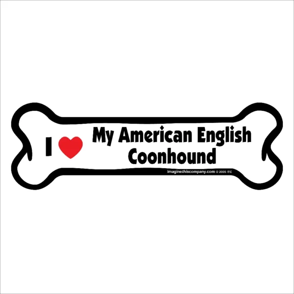 American English Coonhound Bone Magnet