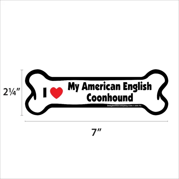 American English Coonhound Bone Magnet - Image 2