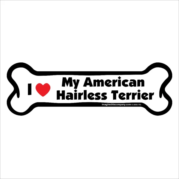 American Hairless Terrier Bone Magnet
