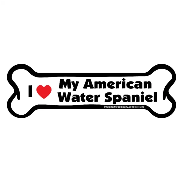 American Water Spaniel Bone Magnet