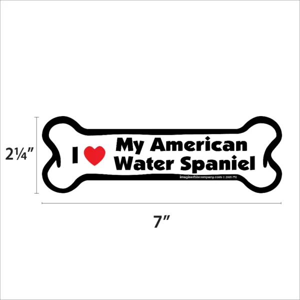 American Water Spaniel Bone Magnet - Image 2