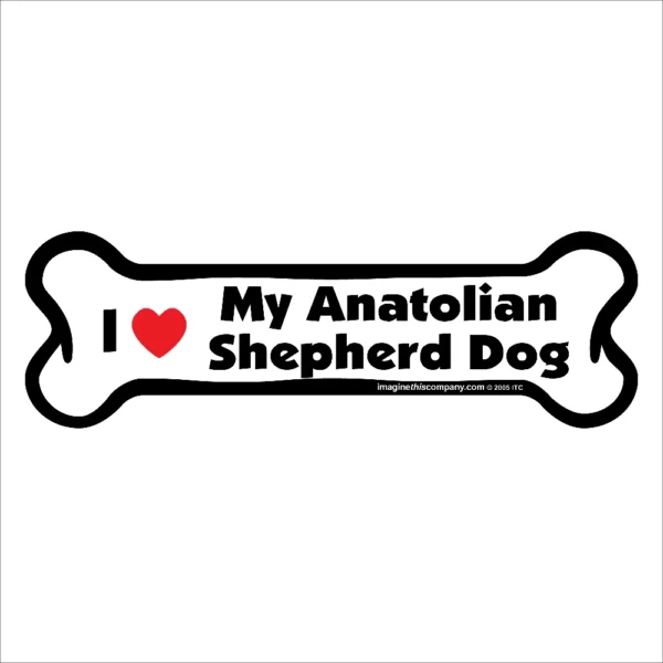 Anatolian Shepherd Dog Bone Magnet