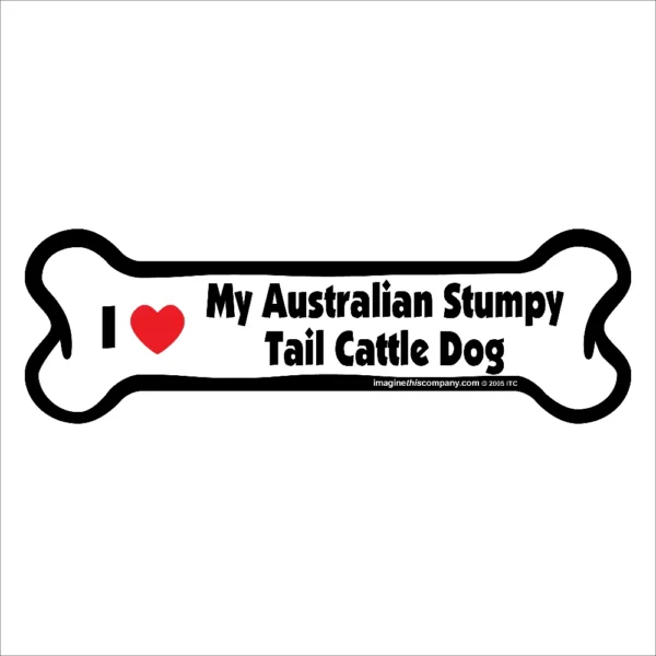 Australian Stumpy Tail Cattle Dog Bone Magnet