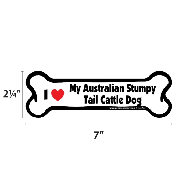 Australian Stumpy Tail Cattle Dog Bone Magnet - Image 2