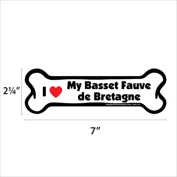 Basset Fauve de Bretagne Bone Magnet - Image 2
