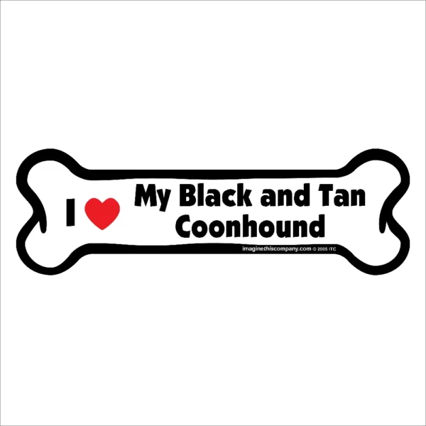 Black and Tan Coonhound Bone Magnet