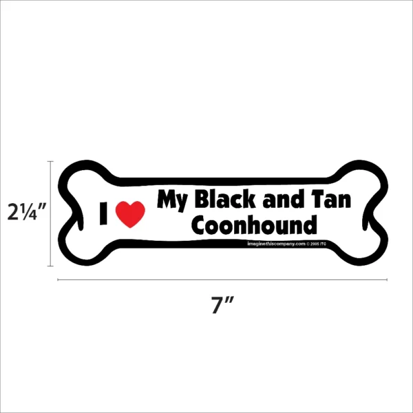 Black and Tan Coonhound Bone Magnet - Image 2