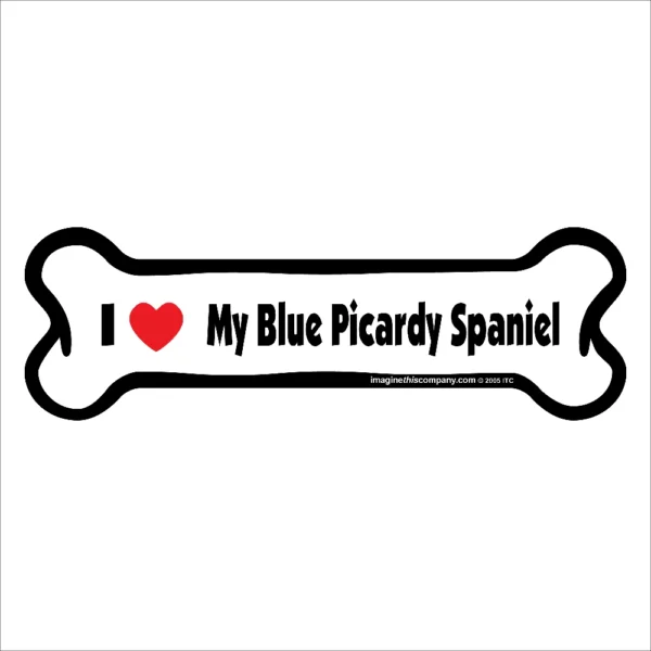 Blue Picardy Spaniel Bone Magnet