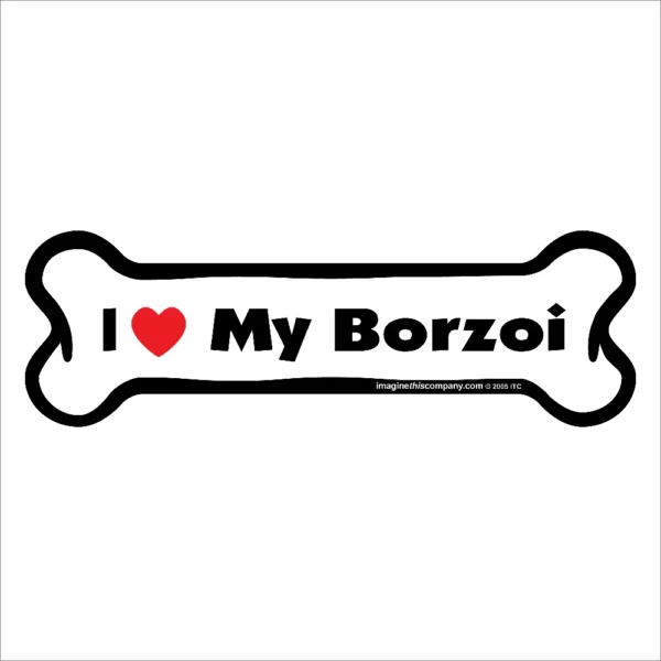 Borzoi Bone Magnet