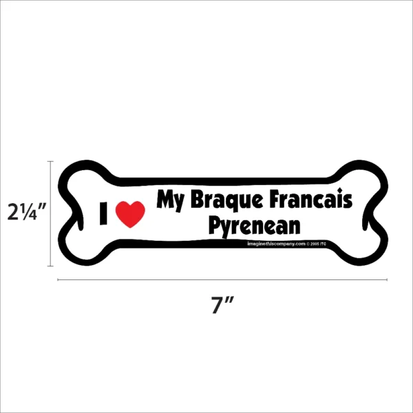 Braque Francais Pyrenean Bone Magnet - Image 2