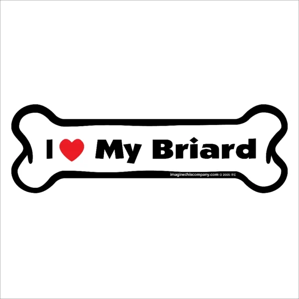 Briard Bone Magnet