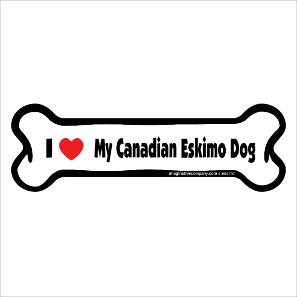 Canadian Eskimo Dog Bone Magnet