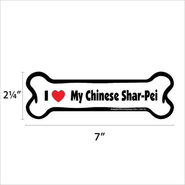 Chinese Shar-Pei Bone Magnet - Image 2