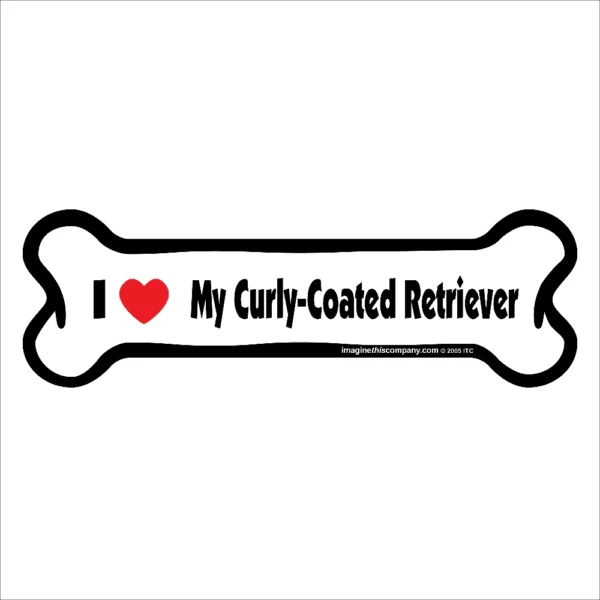 Curly-Coated Retriever Bone Magnet