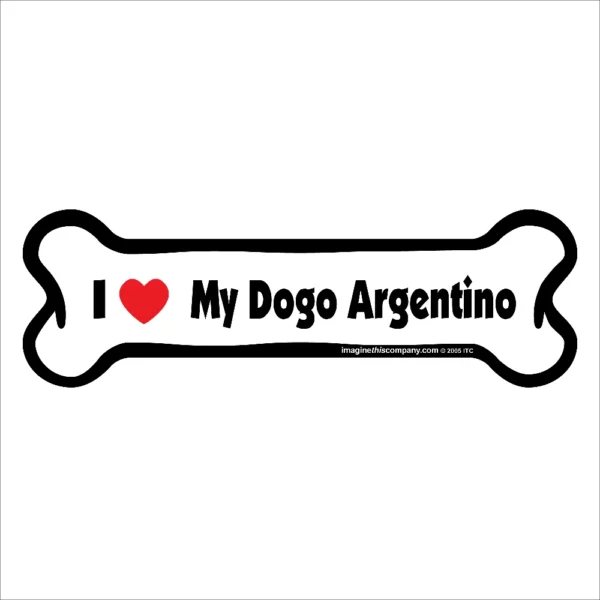 Dogo Argentino Bone Magnet