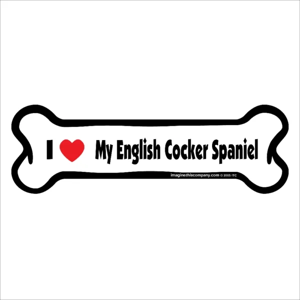 English Cocker Spaniel Bone Magnet