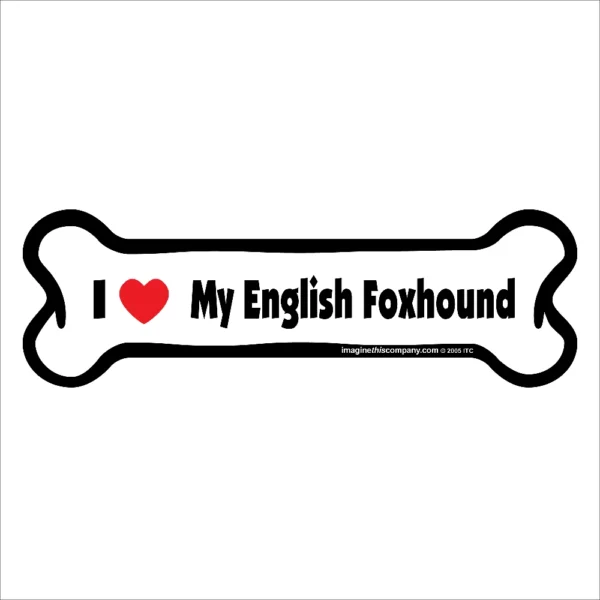 English Foxhound Bone Magnet