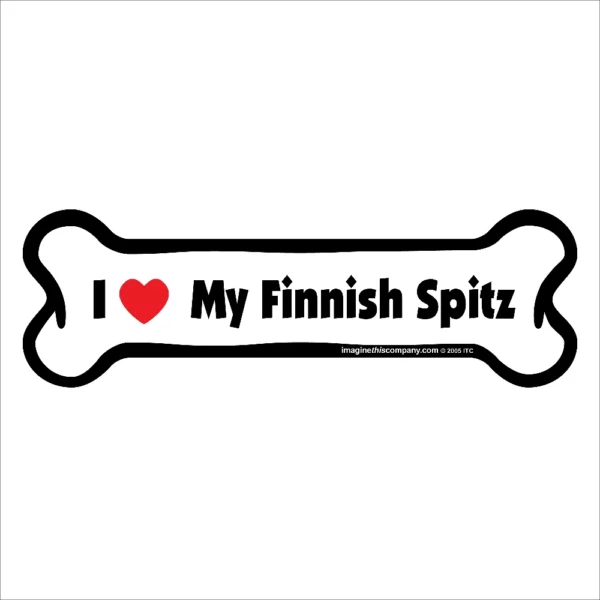Finnish Spitz Bone Magnet