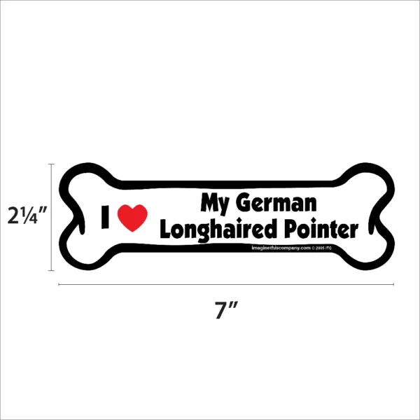 German Longhaired Pointer Bone Magnet - Image 2