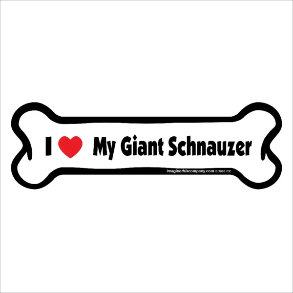 Giant Schnauzer Bone Magnet