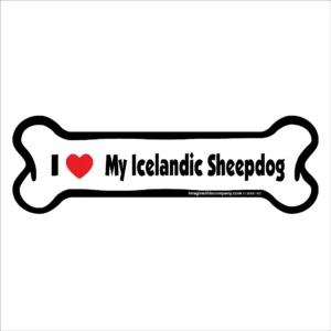 Icelandic Sheepdog Bone Magnet