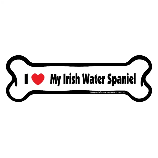 Irish Water Spaniel Bone Magnet