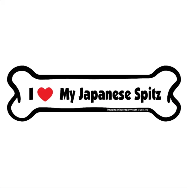 Japanese Spitz Bone Magnet