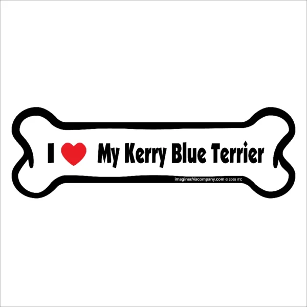 Kerry Blue Terrier Bone Magnet
