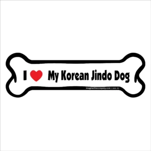 Korean Jindo Dog Bone Magnet